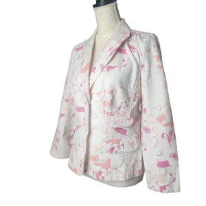 NWT!!!Calvin Klein Jeans. White Blazer with floral Print. Size: M
